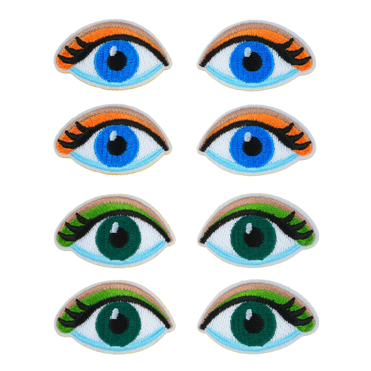 Light Blue & Green Iron-On Embroidered Eye Patches, 8ct. by Loops & Threads®